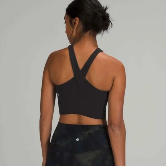 Poshmark Nulu Longline Bra Black Sz 2 - Picture 2 of 5